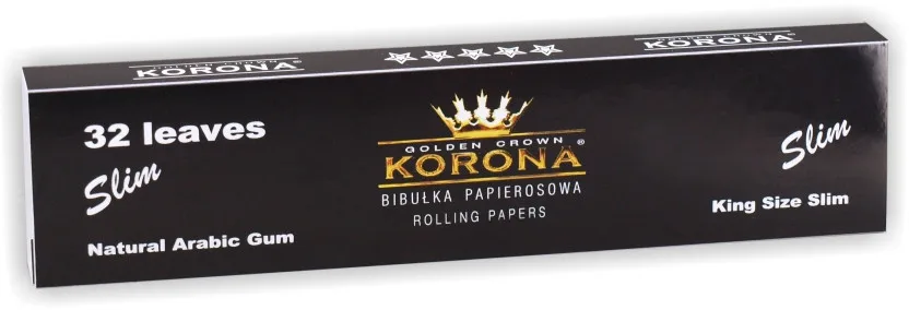 Korona King Size Slim Rolling Papers 32 leaves