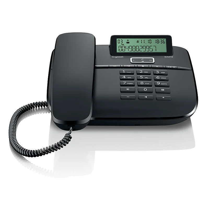 Corded phone with LED message indicator and 50 adress book entries GIGASET DA610