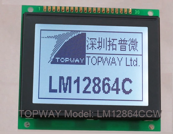 
 128x64 Graphic LCD Display COG Type LCD Module (LM12864)  