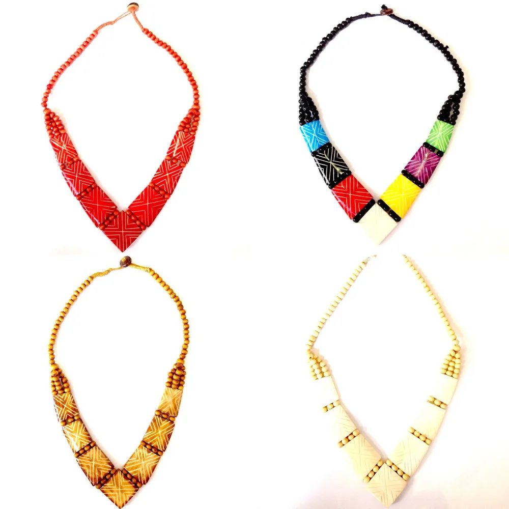 handmade cow bone necklaces color unique design