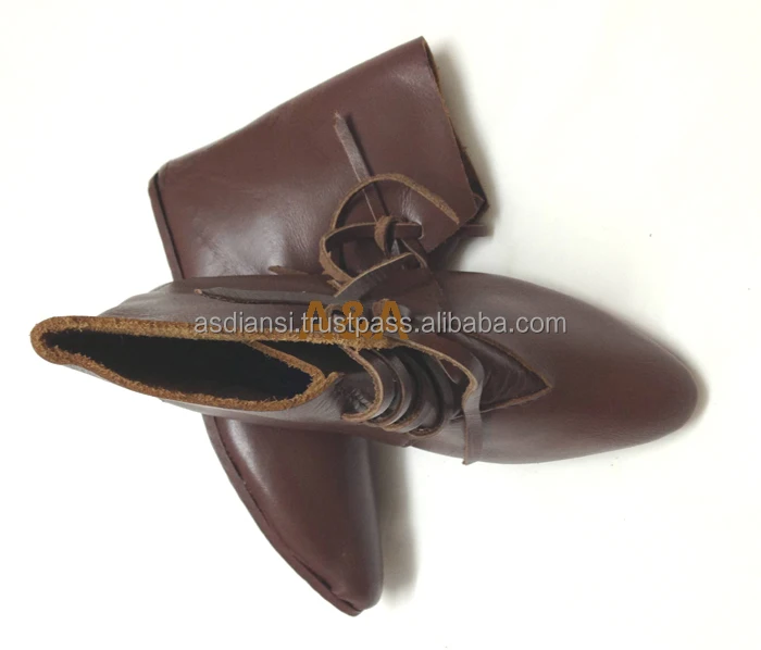medieval leather shoes Middle Ages shoes vintage leather boots retro boots