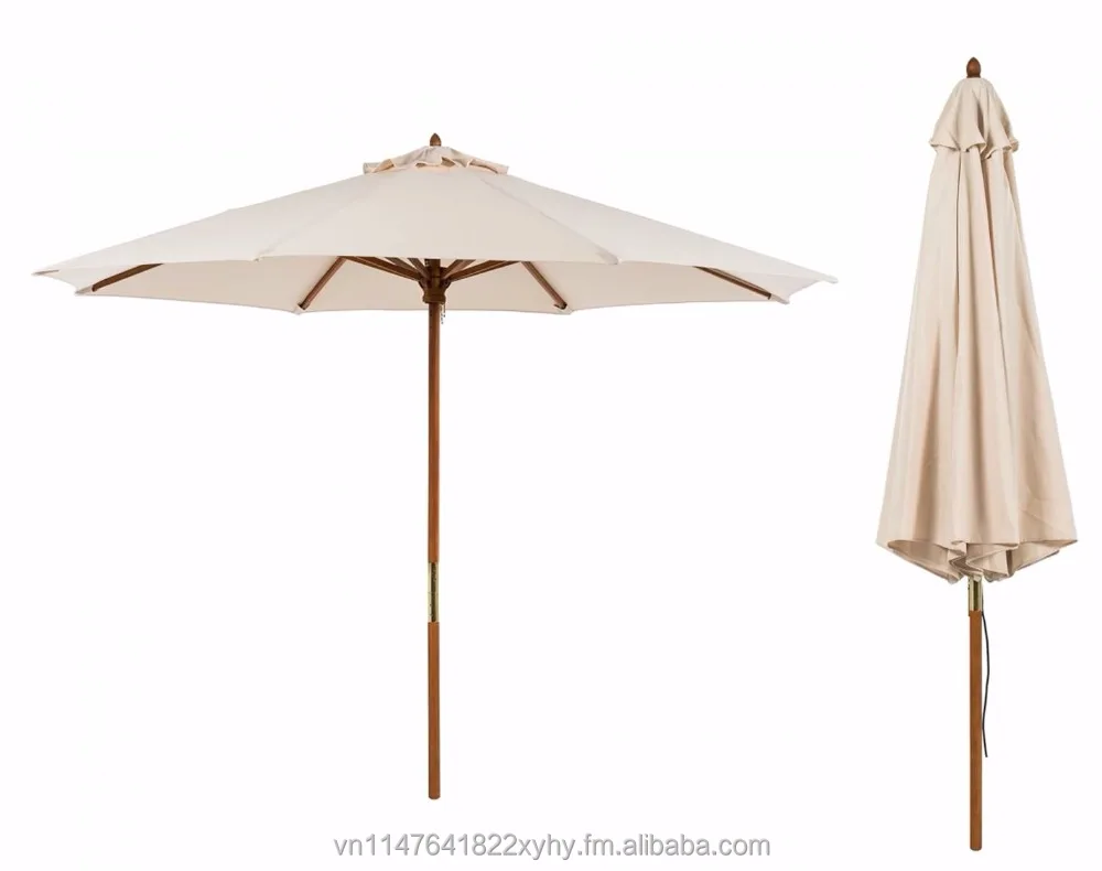 WOODEN UMBRELLA -WITHOUT BASE -OUTDOOR GARDEN
