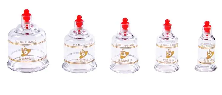 2023 Hot sell Cupping 10Cups set Hand pump disposable treatment vacuum cup set suction pot massage cup joints