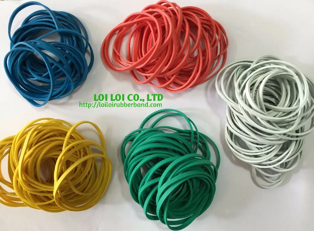 Elastic Natural Rubber Band Antistatic Feature - Single color rubber band and mixes colors