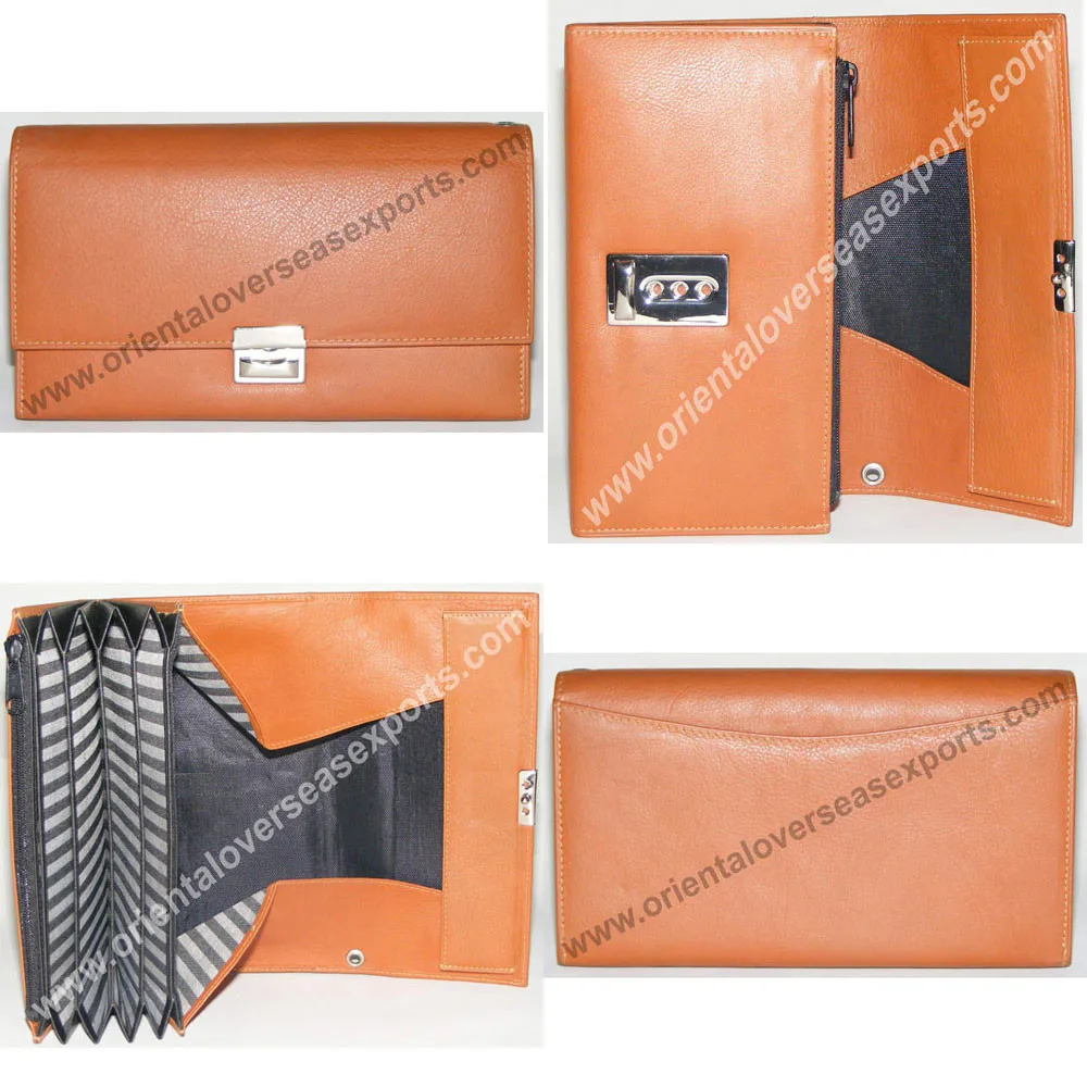 Genuine Leather Wallet Cow DDDM Leather Waiter Purse Long Custom logo Attendant wallet Coin pocket restaurant waiters purse