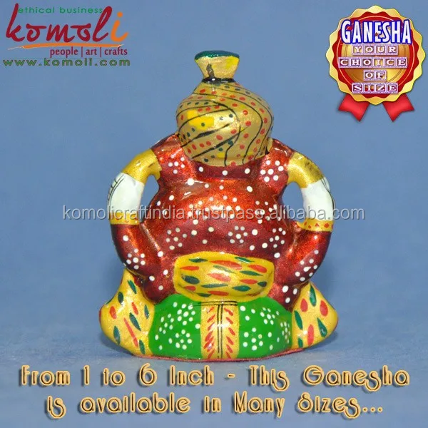 Vibrant & Colourful Pagdi Meenakari Ganesh Murti Wedding Gift Ganesha