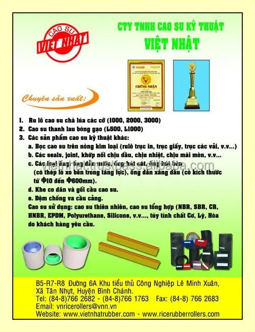 Rubber rollers for rice husker Premium Quality