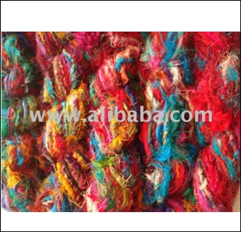 Wholesale Top Selling Recycled Silk Sari Fabric Yarn Dyed In Solid Colours Suitable For Fibre Stores