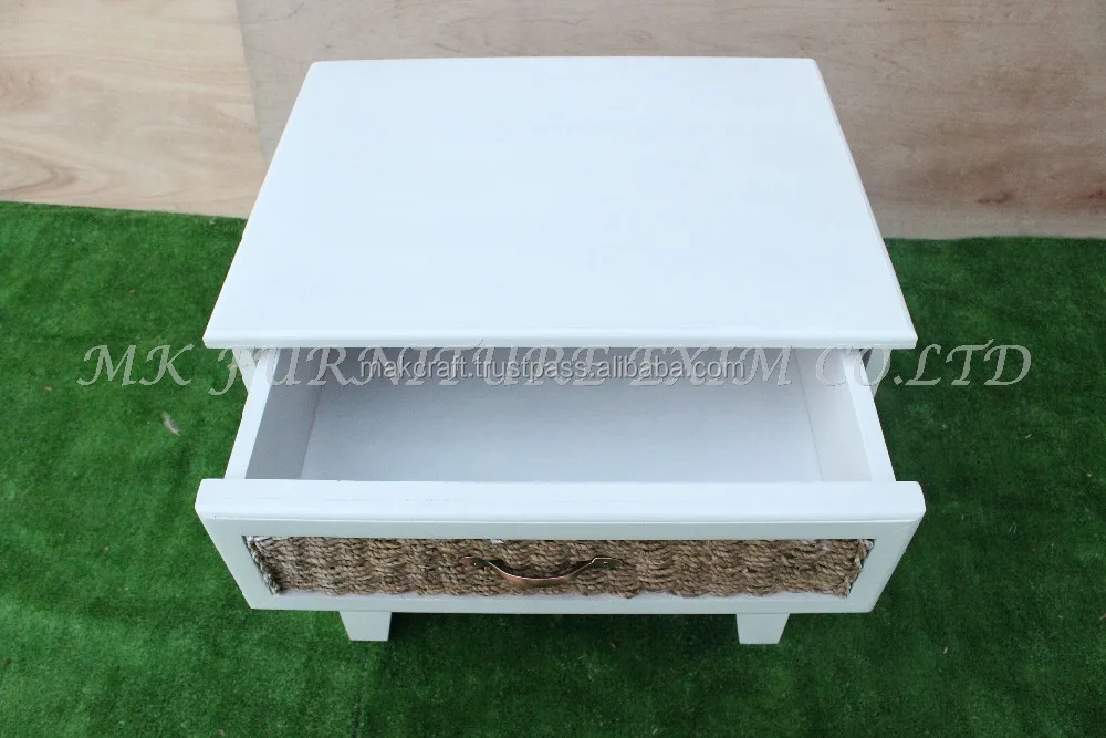 
Water Hyacinth Indoor Rattan Small Cabinet 3 Drawers Living Room Furniture Accessories Products 