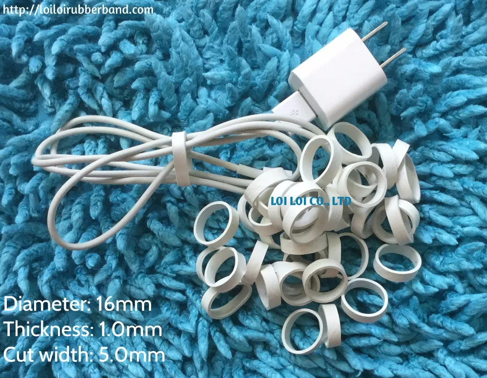 008 Small Size Wide Solid White Rubber Band for Binding / HOT Seller compound rubber bands export to the United Kingdom