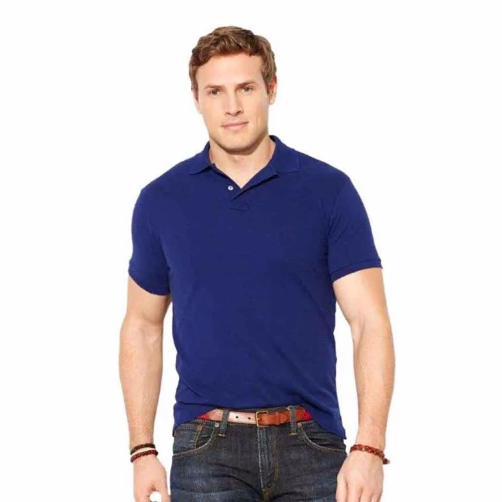 men plain Collar  t shirts Black