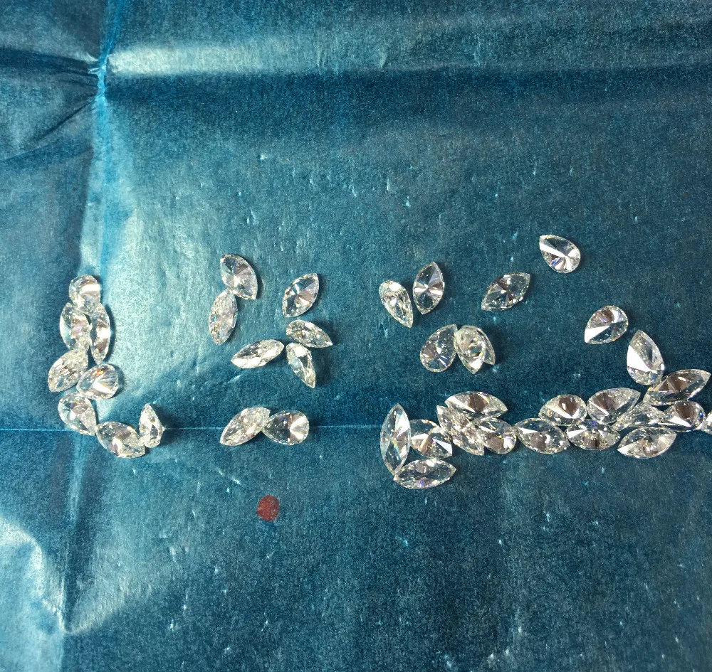 1.00TCW Real Pear/Marquise Cut Natural Small Polished Loose Diamonds with VVS Quality and G color