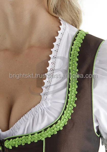 Women Custom Cotton Polyester Trachten Mini Dirndl Octoberfest Dirndl Oktoberfest Dress (oktoberfest Clothing) Casual Dresses