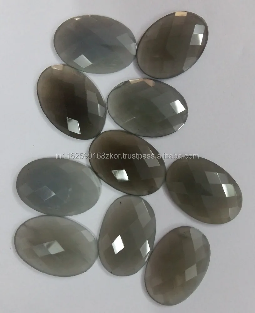 Natural Grey Moonstone Gemstone Top Quality Smooth Semiprecious Oval Faceted Cut Jewelry Making Stone At Wholesale Price