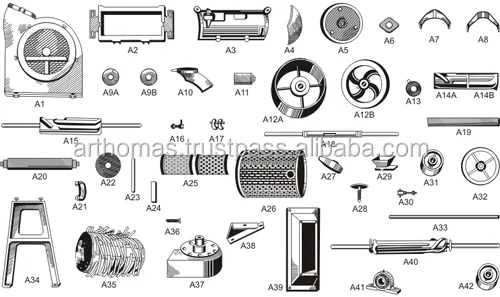 Запасные части для машины для удаления риса