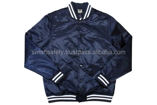 Wholesale Custom Green Satin Varsity Jacket