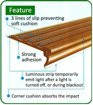 Безопасный нескользящий пластиковый лист для лестницы, сделано в Японии