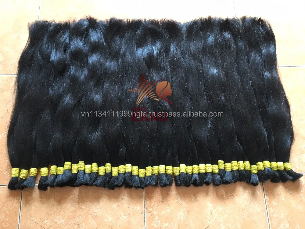 
wholesale price for 100% unprocessed natural virgin remy black hair for extension high-quality long black human hair in bulk 