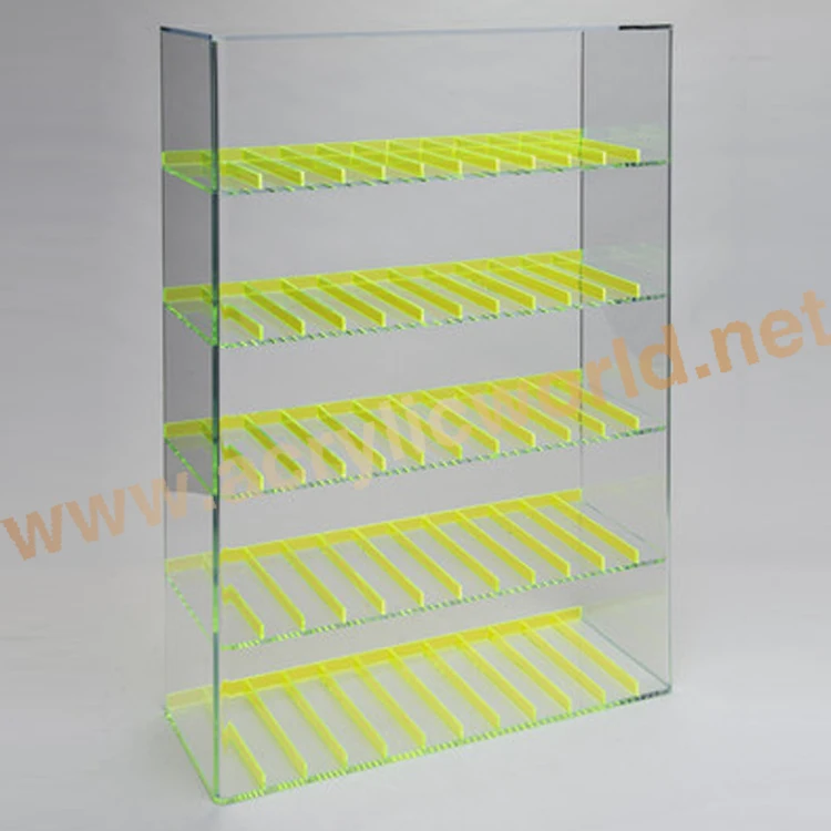 Acrylic tabletop rotating cellphone charger display stand phone accessories display shelf