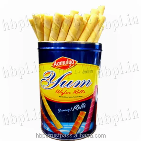 Ням вафельные рулоны 300 г вафельные палочки жестяные большого размера