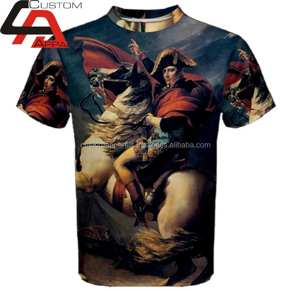 3D New 2015 Wholesale 100% Polyester Sublimation horses T Shirts / full sublimated shirts for Men from Pakistan
