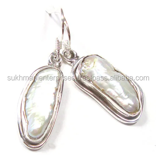 High quality biwa pearl pure silver 925 handmade natural pearl and silver pendant