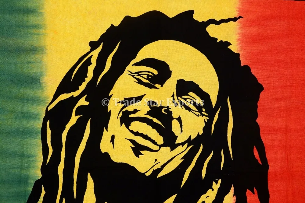 Bob Marley One Love Queen Tapestry Indian Hippie Bedspread Boho Wall Hanging Hand made Wall Hanging Tapestry