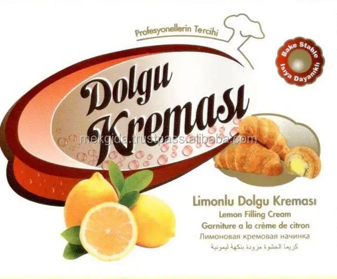 Синяя бусина, надежный крем для наполнения лимоном