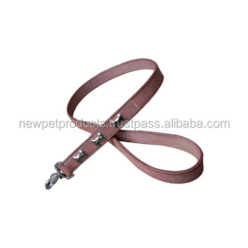 Genuine Pet Lead Durable Plain Leather Dog Leash Walking Training For Medium Large Dogs Pet Suppliers Wholesaler Manufacturer