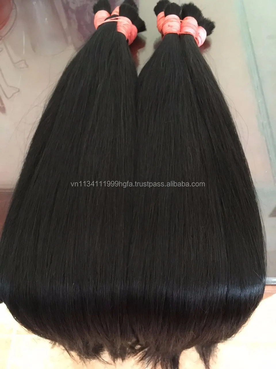 Wholesale price Virgin Bulk 6bundles Hair Length 30-50cm Vietnamese Hair Extensions virgin Straight Human Hair Bulk