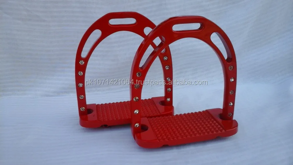 HORSE JIN ALUMINUM LIGHT WEIGHT STIRRUPS WITH CRYSTALS WITH VERITY  OF COLOR