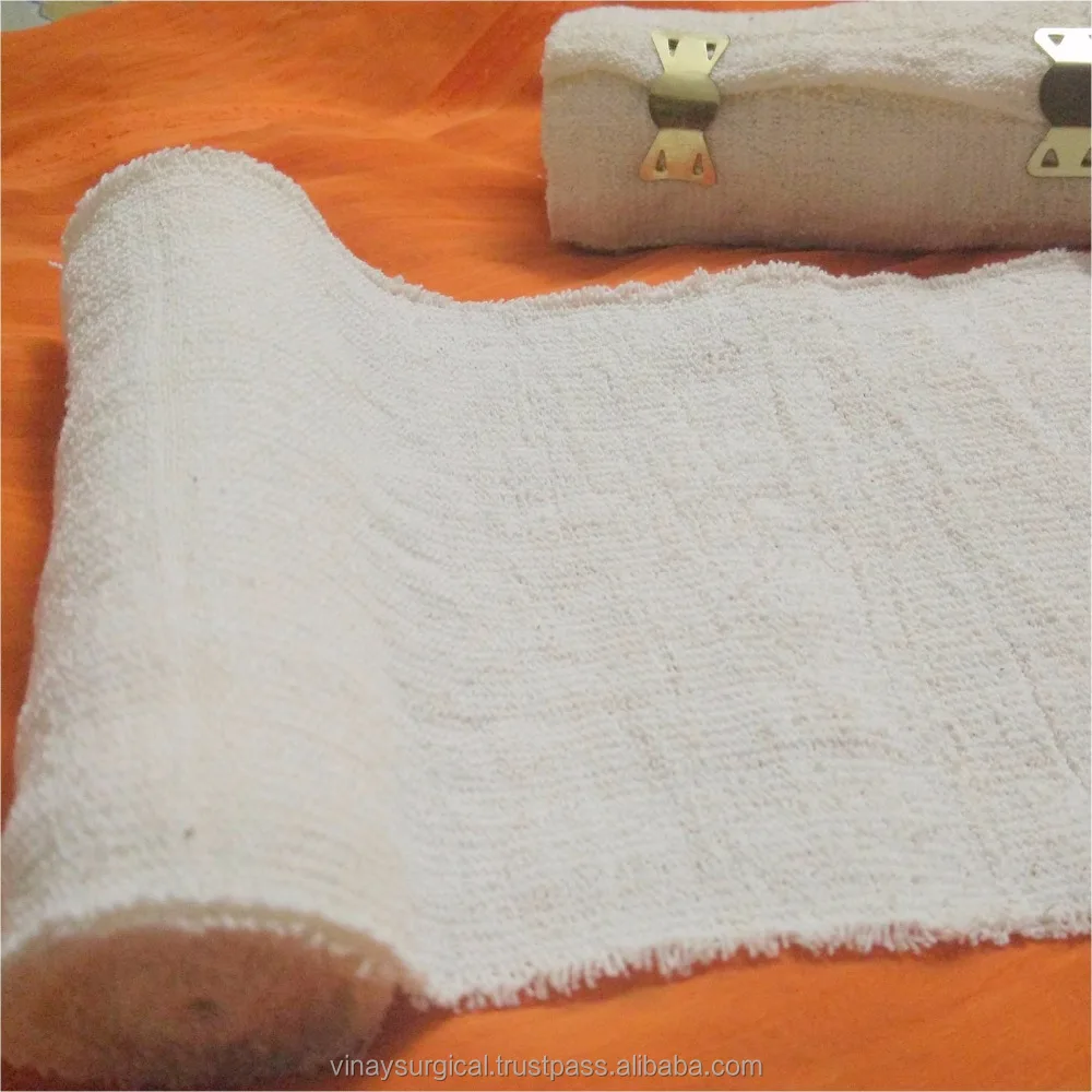 
White Color Cotton Elastic Crepe Bandage with/ without lines 