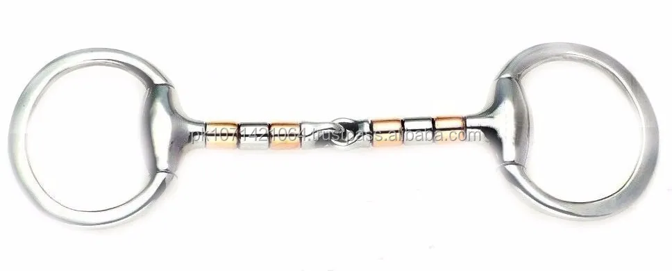 NEW HORSE Stainless Steel EggButt Copper Roller Bit English Horse Tack Equine by Riaz Jamal Intel
