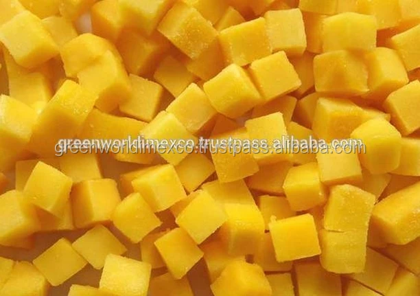 Organic Frozen Mango Diced into Halves Chunks Blocks Sweet Taste IQF Jackfruit Pulp Packaged in Cartons