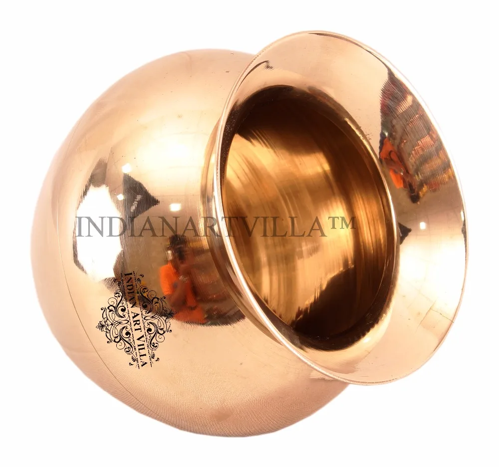 Бронзовый пуха калаш | Лота для продажи, кухонная утварь Kansa сумрай намаскар, храм, пуха лота, производитель и поставщик из Индии