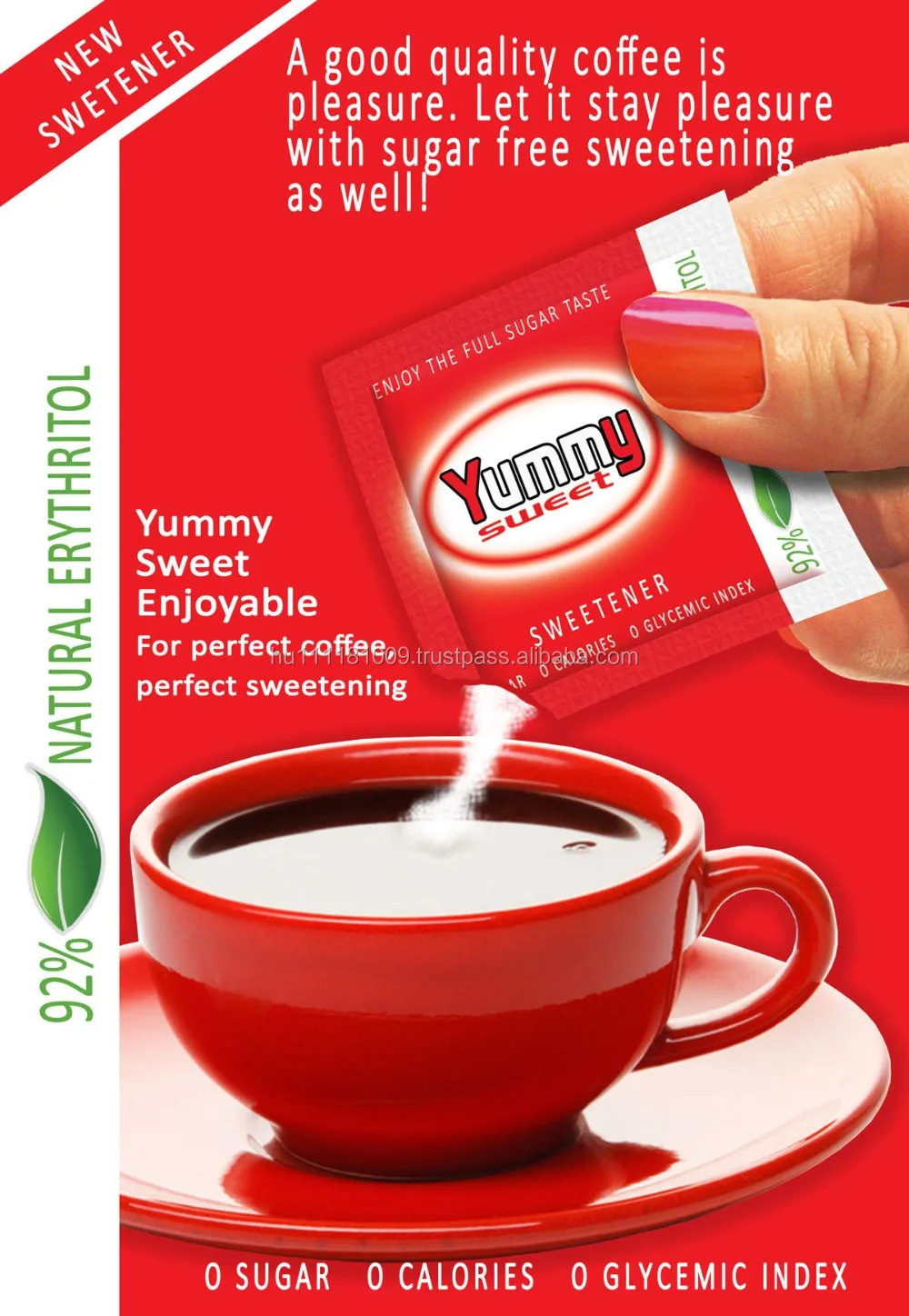 Premium 1 portion sweetener for coffe, tea