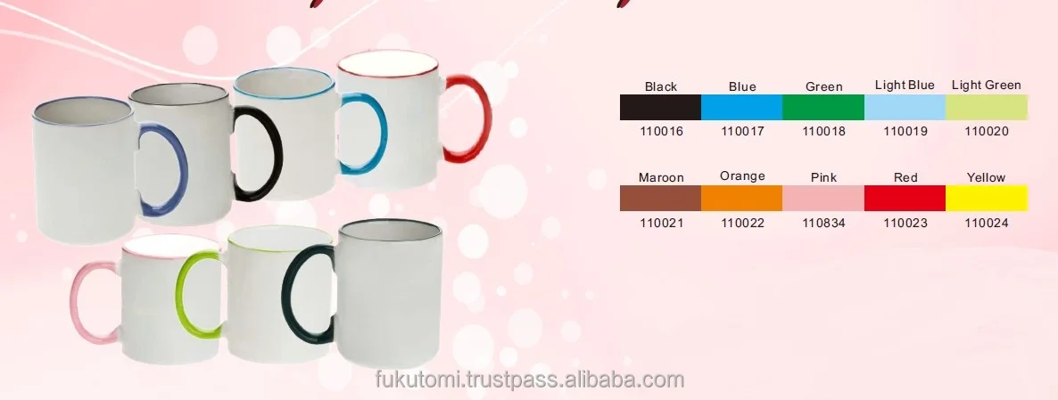 Сублимационные кружки Сингапур 11 унций с ободком и ручкой