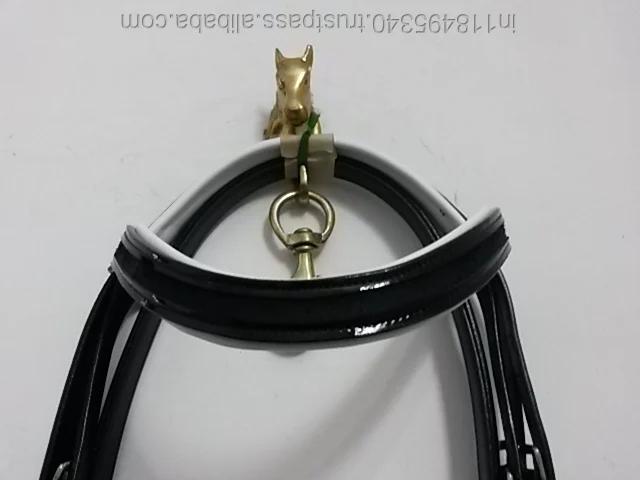 HIGH QUALITY GENUINE LEATHER BRIDLE WITH EMPTY CHANNEL AT BROW BAND AND WHITE PADDED