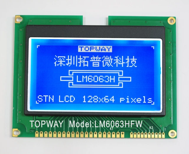  128x64 Графический ЖК-дисплей COG Тип ЖК-модуль (LM6063)
