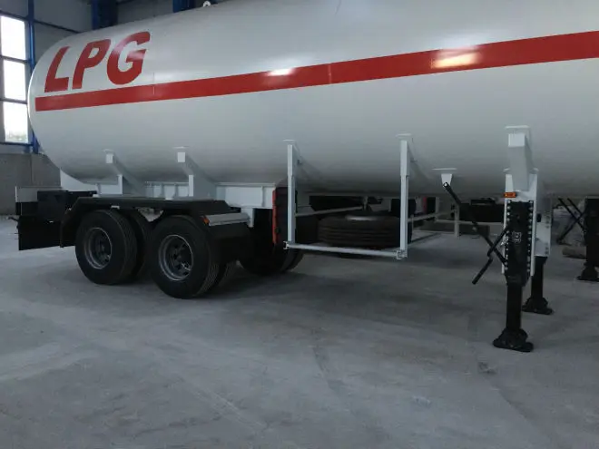Semi Trailer LPG Tanker High Quality Standard 25000L Engine Storage Gross Dimensions Wheel HUB Customizable Turkiye