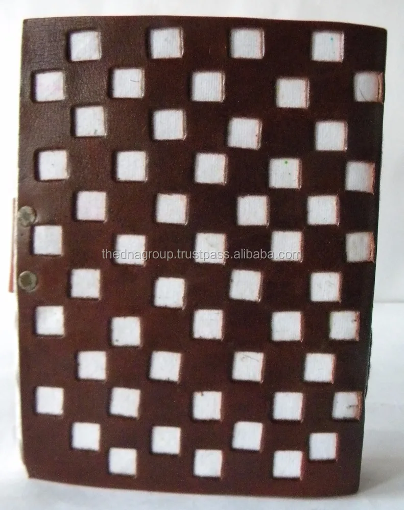 Индийский блокнот ручной работы с боковым замком кожаный журнал вырезанная работа Обычная тонкая переработанная бумага ручная работа дневник