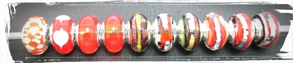 Murano Glass Bead Silver Core Jewelry Design Wholesale Factory in Thailand