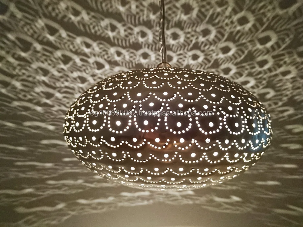 B244 Silver Plated Steel Mosaic Lampshade Hanging Lamp Peacock Tail Shadow