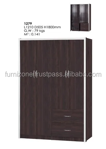 Modern Design Bedroom Wardrobe with High Quality MDF Door Big Storage Space Slide Mechanism Assembled Furniture Home Hotel Use