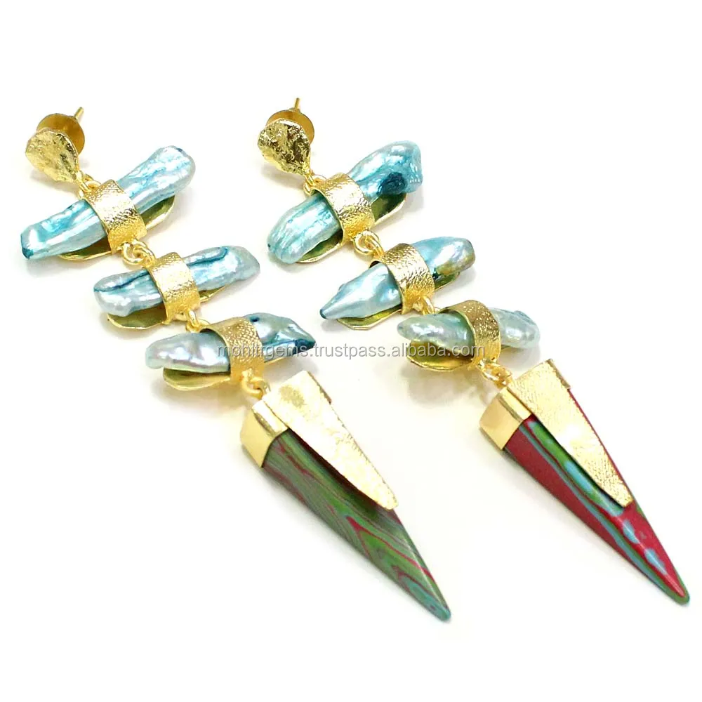 Viva Pearl Along With Casting Cap Beautiful Vintage Statement Earring