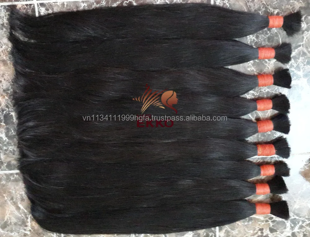 
wholesale price for 100% unprocessed natural virgin remy black hair for extension high-quality long black human hair in bulk 