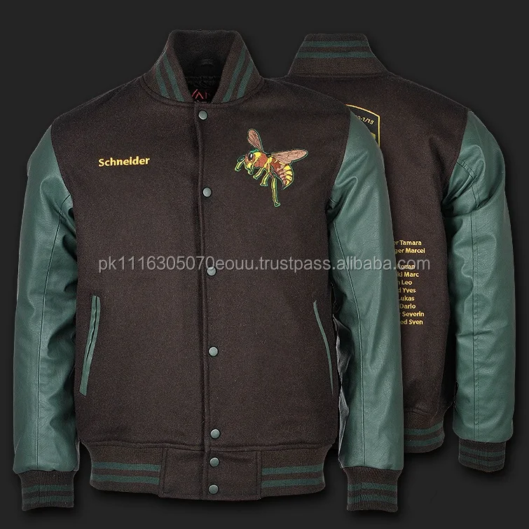 Custom Embroidery Varsity Jackets Chenille Patched Customized Letterman Jackets