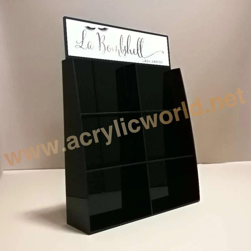 Acrylic Customized acrylic countertop display for cosmetics products makeup holder nail polish display stand