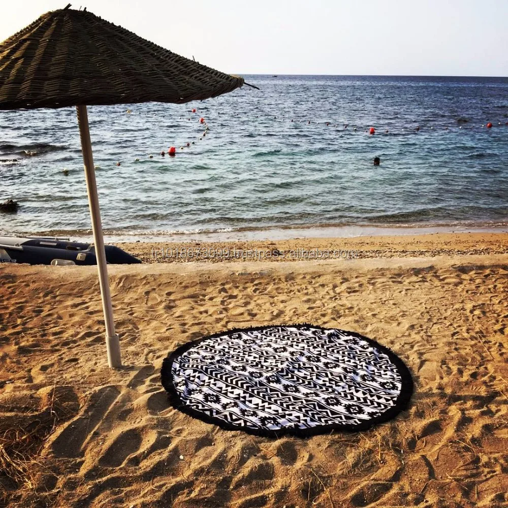 Made in Turkey 150 cm Roundie Beach towel with tassels from Factory, Australian the beach people roundie circle RBT