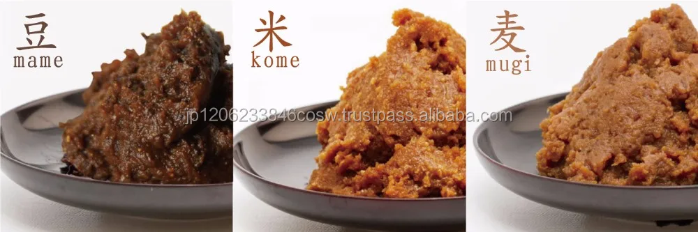 Various brands of popular soy sauce and miso paste for restaurant